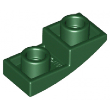 dark green slope curved 2 x 1 x 2 3 inverted
