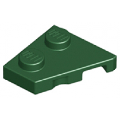 dark green wedge plate 2 x 2 left