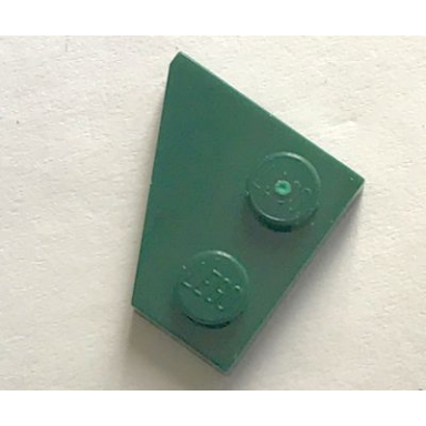dark green wedge plate 2 x 2 right