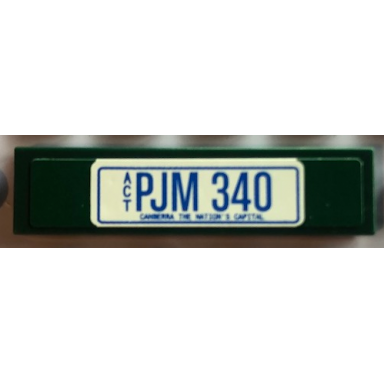 dark green tile 1 x 4 with pjm 340 on dark green background pattern sticker - set 10242