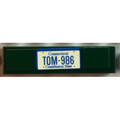 dark green tile 1 x 4 with tom 986 on dark green background pattern sticker - set 10242
