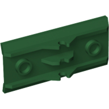 dark green vehicle spoiler plow blade 6 x 3 with hinge