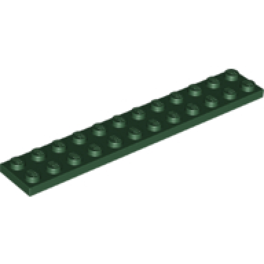 dark green plate 2 x 12