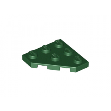 dark green wedge plate 3 x 3 cut corner