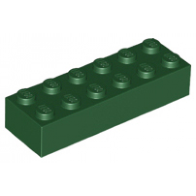 dark green brick 2 x 6