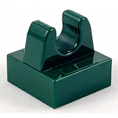 dark green tile modified 1 x 1 with clip