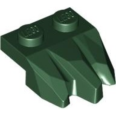 dark green plate modified 1 x 2 with 3 claws rock fingers