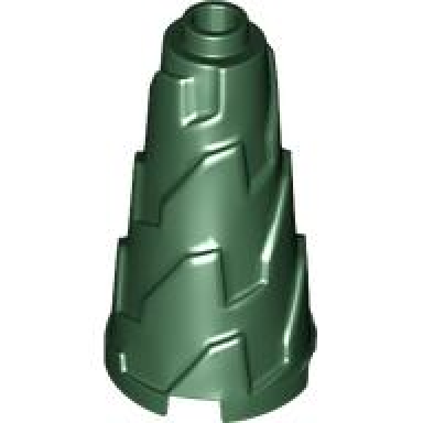 dark green cone 2 x 2 x 3 jagged - step drill