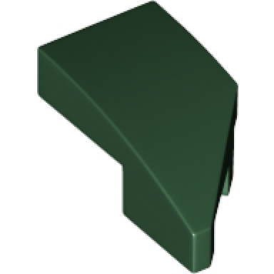 dark green wedge 2 x 1 x 2 3 left
