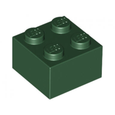 dark green brick 2 x 2
