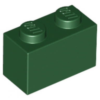 dark green brick 1 x 2