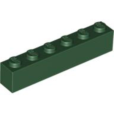 dark green brick 1 x 6