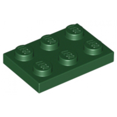 dark green plate 2 x 3