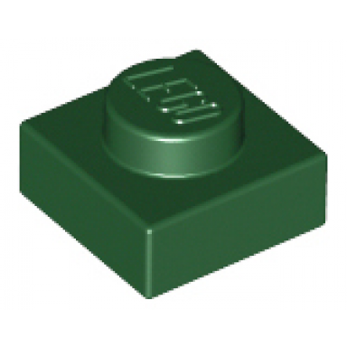 dark green plate 1 x 1