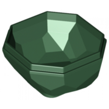 dark green rock 4 x 4 octagonal boulder bottom