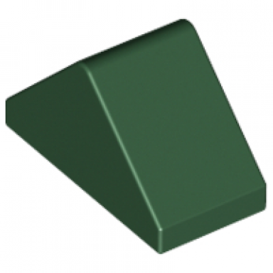 dark green slope 45 2 x 1 double with bottom stud holder
