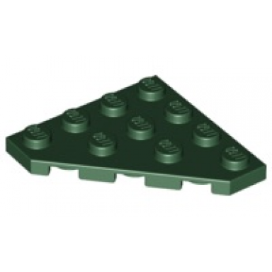 dark green wedge plate 4 x 4 cut corner