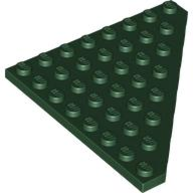 dark green wedge plate 8 x 8 cut corner