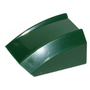 dark green slope curved 2 x 2 lip