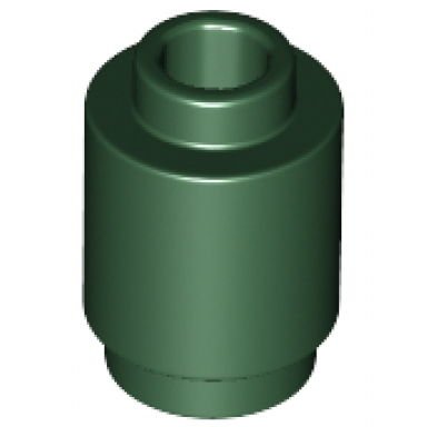 dark green brick round 1 x 1
