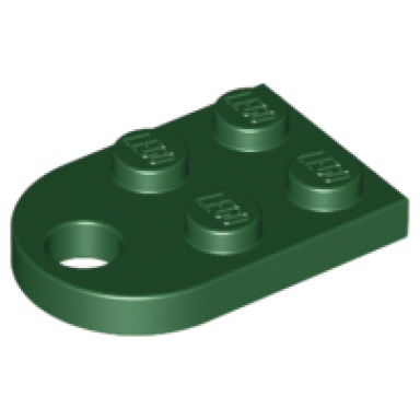 dark green plate modified 2 x 3 with hole