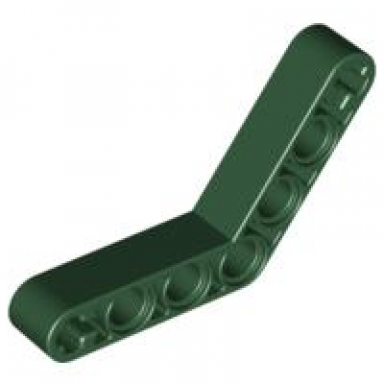 dark green technic liftarm modified bent thick 1 x 7 4 - 4