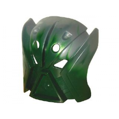 dark green bionicle mask matatu with marbled pearl light gray pattern