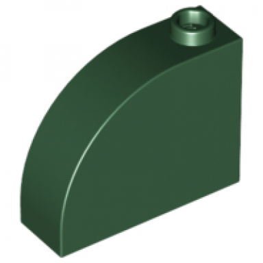 dark green slope curved 3 x 1 x 2 with hollow stud