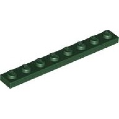 dark green plate 1 x 8