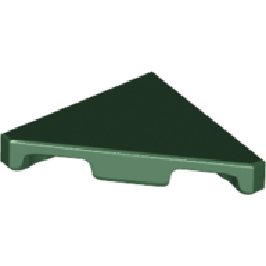 dark green tile modified 2 x 2 triangular
