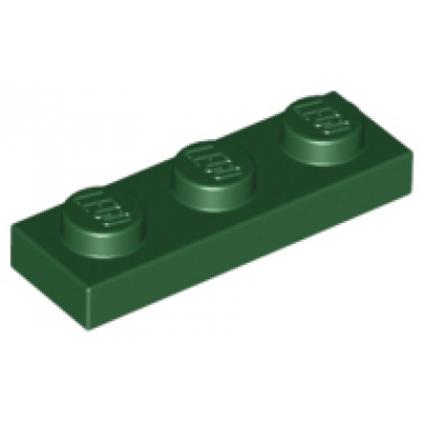 dark green plate 1 x 3