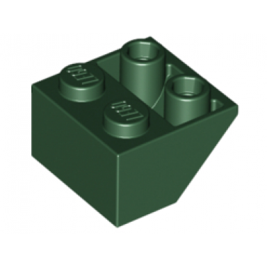 dark green slope inverted 45 2 x 2 with flat bottom pin