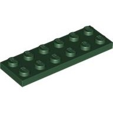 dark green plate 2 x 6