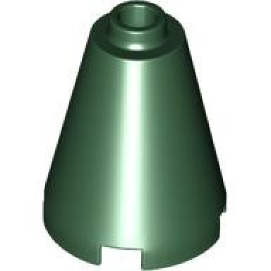 dark green cone 2 x 2 x 2 - open stud