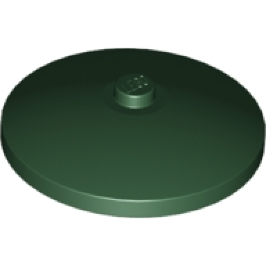 dark green dish 4 x 4 inverted radar with solid stud