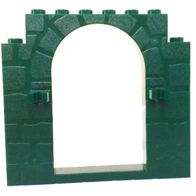dark green door frame 1 x 8 x 6 arched with clips and stone profile