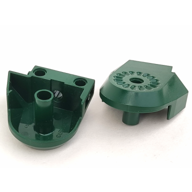 dark green dinosaur body quarter with pin holes