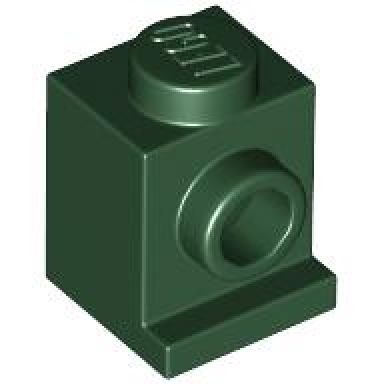 dark green brick modified 1 x 1 with headlight
