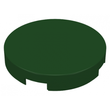 dark green tile round 2 x 2