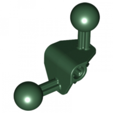 dark green bionicle ball joint 4 x 4 x 2 90 degrees with 2 ball joint and axle hole