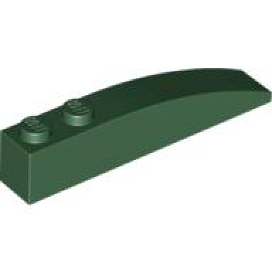 dark green slope curved 6 x 1