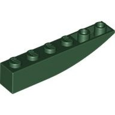 dark green slope curved 6 x 1 inverted