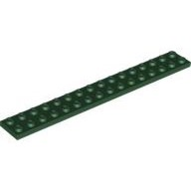 dark green plate 2 x 16