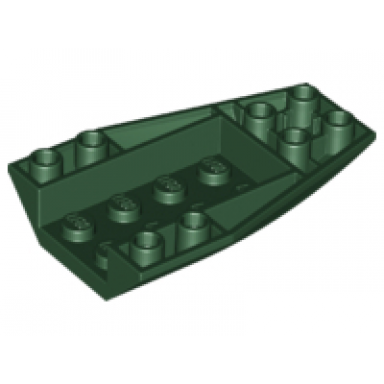 dark green wedge 6 x 4 triple inverted curved