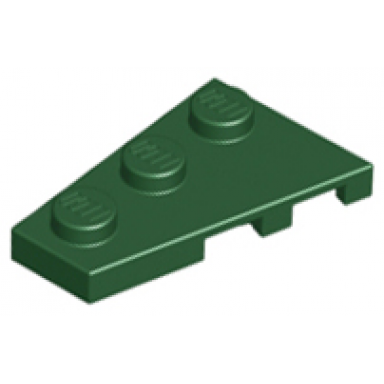 dark green wedge plate 3 x 2 left