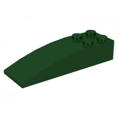dark green slope curved 6 x 2