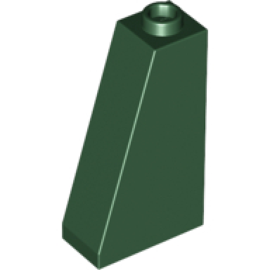 dark green slope 75 2 x 1 x 3 - hollow stud