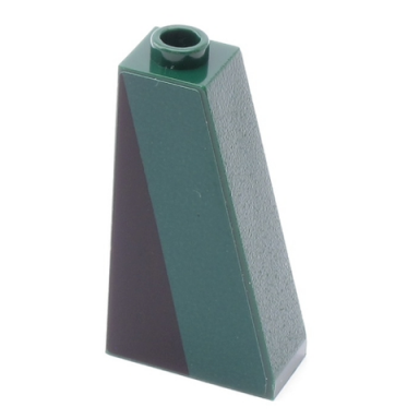 dark green slope 75 2 x 1 x 3 - hollow stud with black triangle on dark green background pattern model left side sticker - set 10242