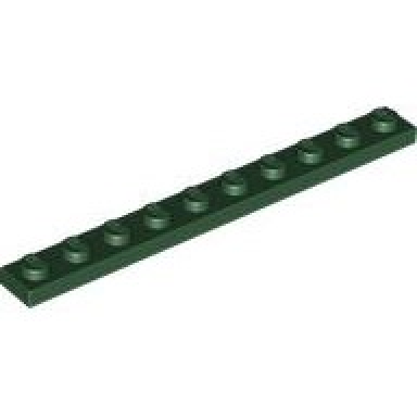 dark green plate 1 x 10