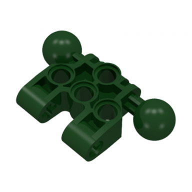 dark green bionicle vahki torso lower section with 2 ball joint and 4 pin holes